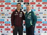 Rafa Márquez y Javier Aguirre en su presentación como auxiliar y entrenador, respectivamente, de la Selección Mexicana de futbol.
