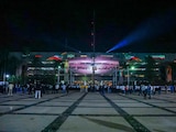 Acto cívico protocolario por el 215 aniversario de la Independencia en el Palacio de Gobierno de Culiacán, el 15 de septiembre de 2025.