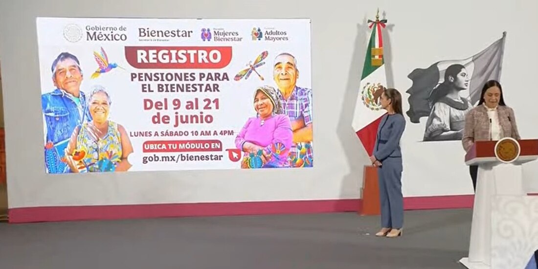 La Secretaria del Bienestar en Palacio Nacional.