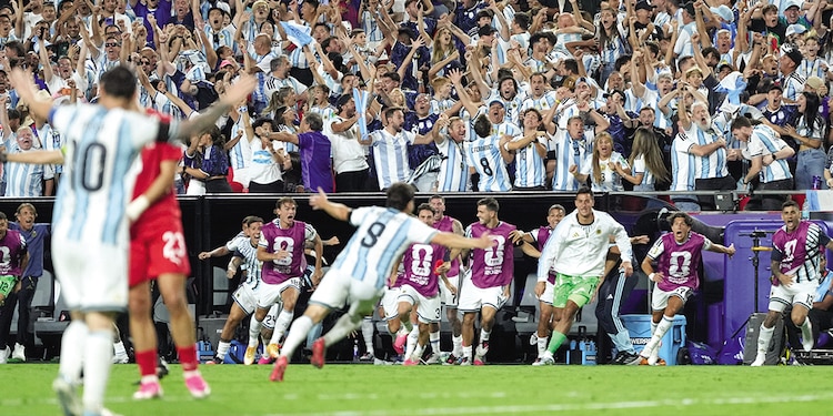 La selección de Argentina celebra el pasado 11 de julio su victoria contra Suiza.
