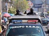 Elementos policiales en Huixquilucan.