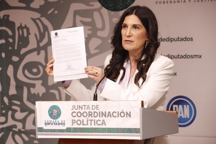 La presidenta de la Cámara de Diputados, Kenia López Rabadán, el 26 de mayo de 2026.
