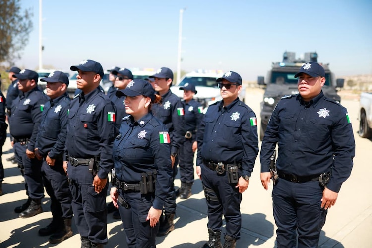 Elementos de la Policía Estatal de Baja California.