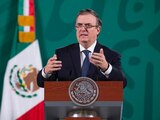Marcelo Ebrard Casaubón en conferencia matutina.