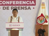 Salomón Jara en conferencia de prensa.