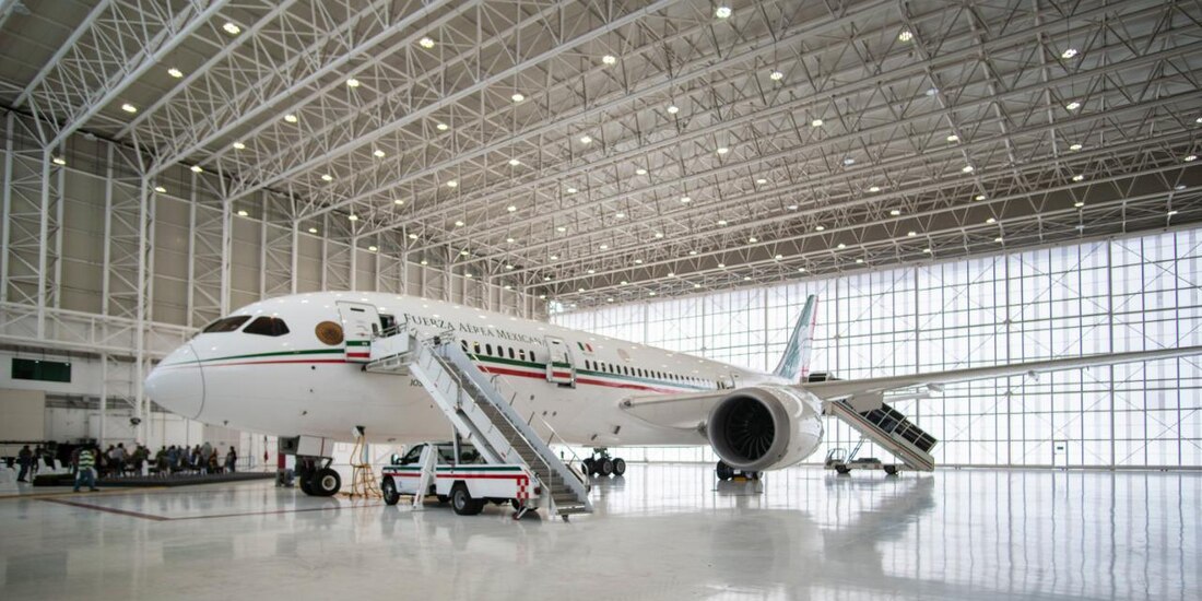 El avión presidencial, el 27 de julio de 2020.