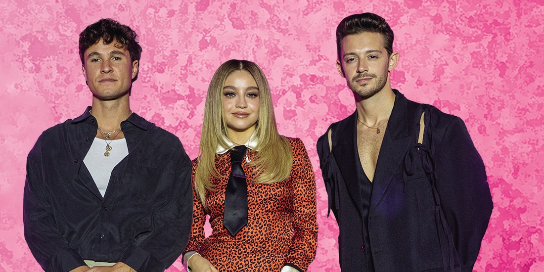 De izq. a der., Michael Ronda, Karol Sevilla y Ruggero Pasquarelli, ayer.