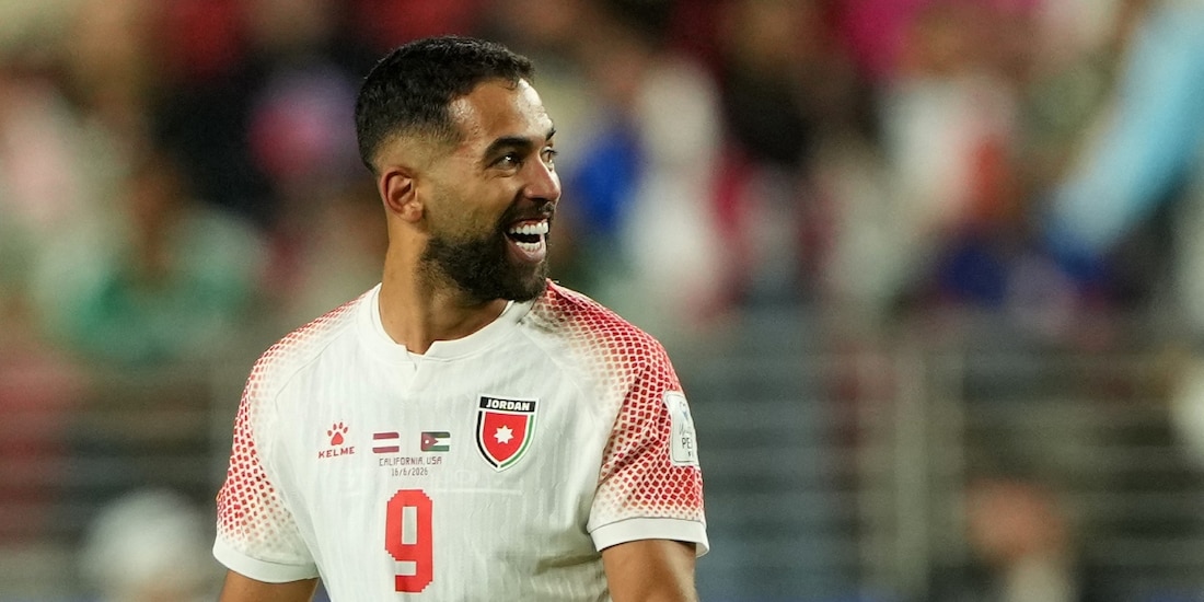 Ali Olwan marcó el primer gol de Jordania en una Copa del Mundo