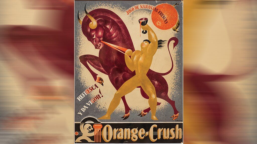 Santos Balmori, Orange Crush, gouache sobre cartón, hacia 1940.
