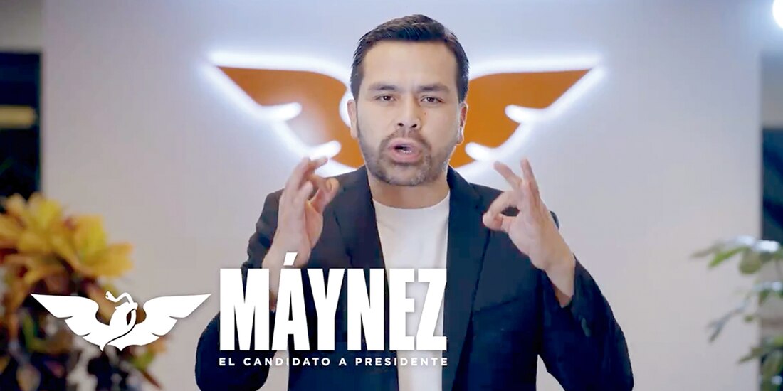 El candidato presidencial Jorge Álvarez Máynez, en un video subido a redes.