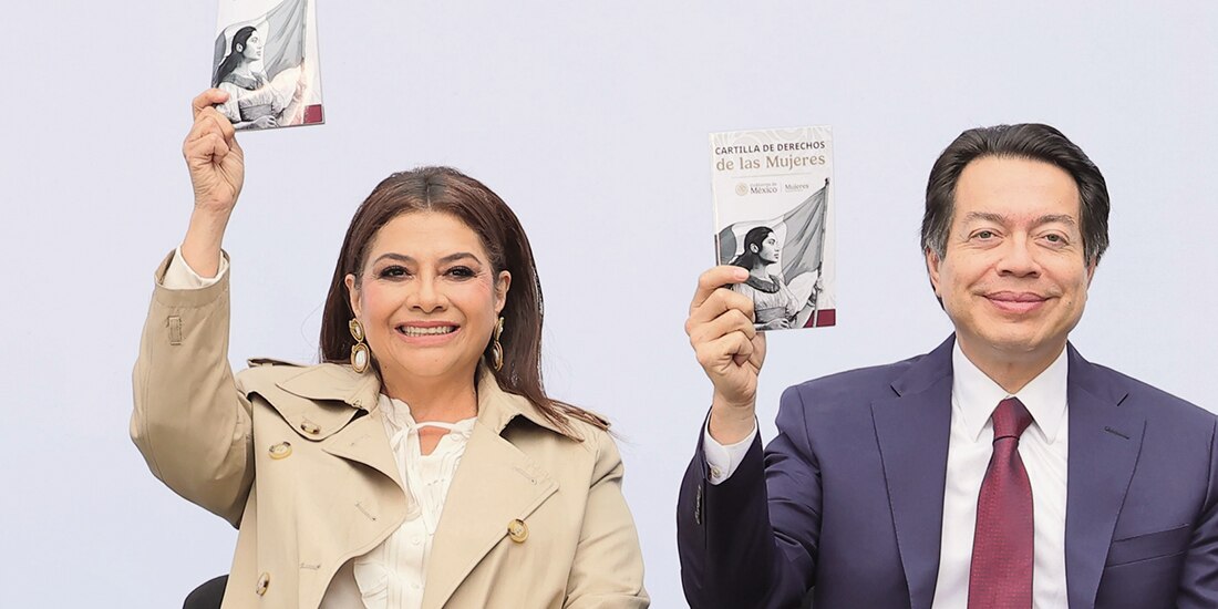 La jefa de Gobierno, Clara Brugada, y el titular de la SEP, Mario Delgado, ayer.