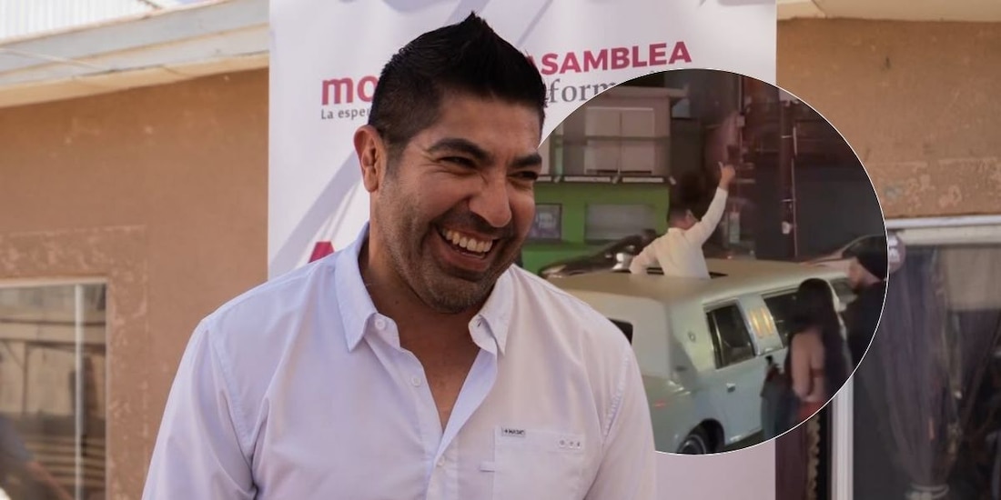 Armando Ayala, senador con licencia de Morena, es captado paseando en limusina por Ensenada, BC.