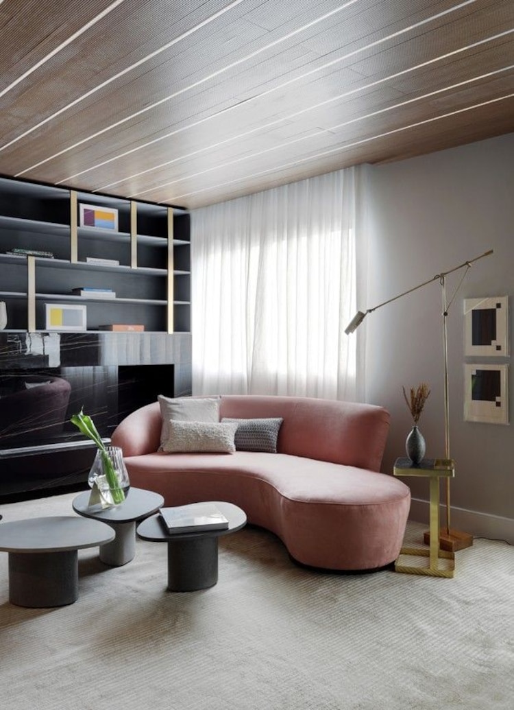 Muebles con curvas son la mejor alternativa.