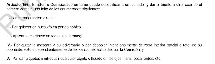 Reglamento de Lucha Libre y Boxeo Profesional de Pachuca de Soto, Hidalgo
