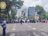 Protesta de maestros disidentes este martes 16 de junio.