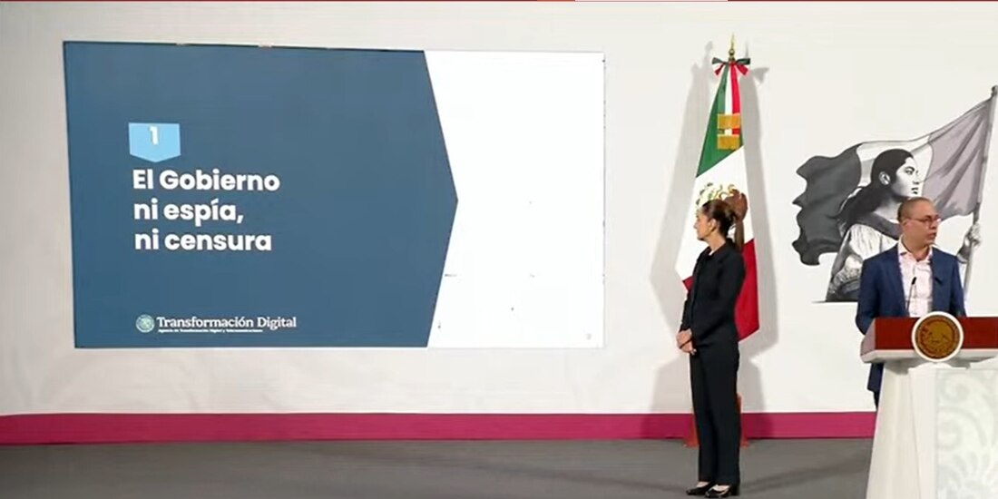 Mañanera del Pueblo en Palacio Nacional.