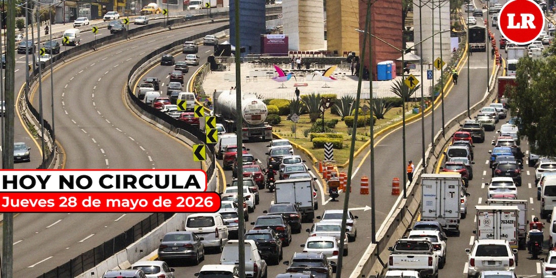 Revisa las restricciones del Hoy No Circula para este jueves 28 de mayo de 2026 en la Zona Metropolitana del Valle de México.