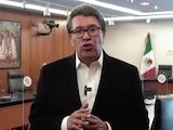 El presidente de la Jucopo de la Cámara alta, en un video de sus redes sociales, ayer.