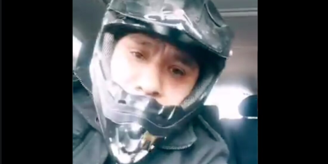 El asaltante no se percató que la cámara seguía grabando