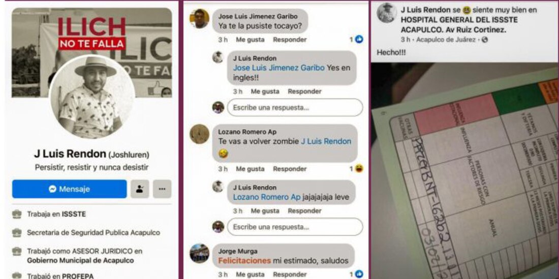 El jefe de recursos humanos del hospital del ISSSTE, José Luis Rendón Juárez, publicó en sus redes que recibió la dosis del biológico.