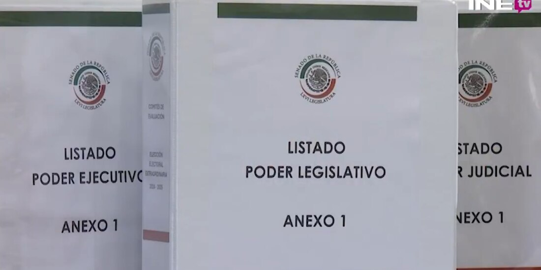 Listados de candidaturas para la elección del Poder Judicial de la Federación