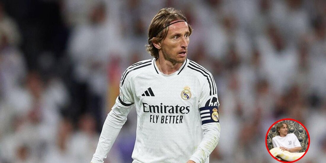 Luka Modric tiene un encuentro con una serpiente