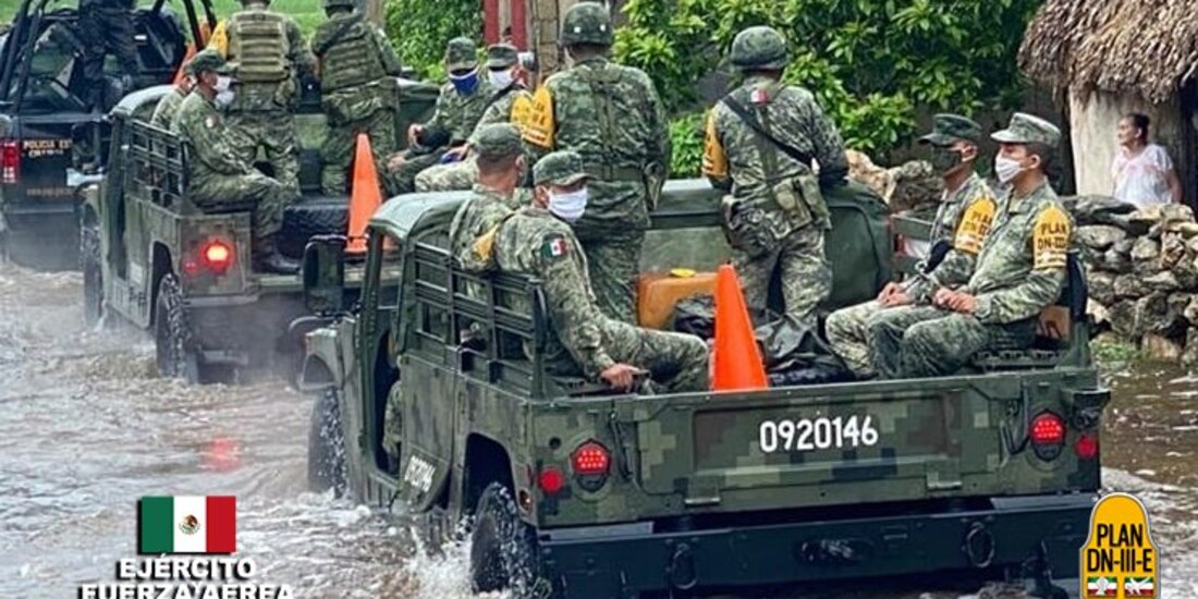 Sedena aplica el plan DN-III por tormenta tropical.