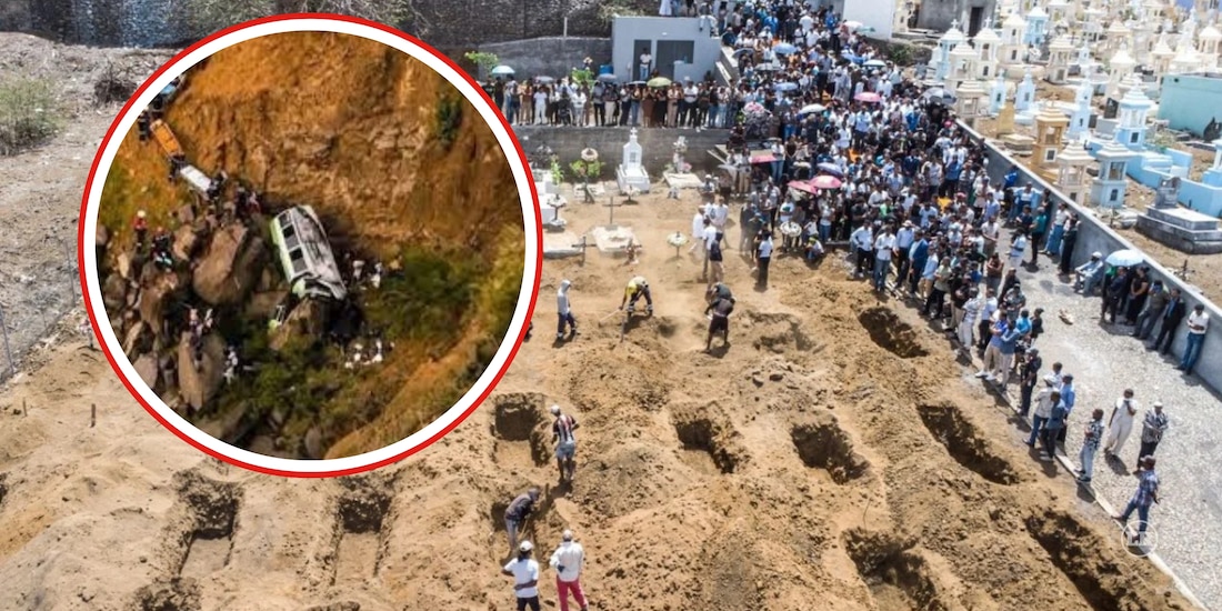 Autobús escolar cae a barranco en Cabo Verde