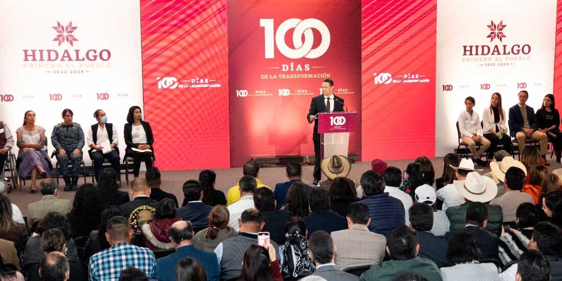 Julio Menchaca, gobernador de Hidalgo, presentó los avances de su gobierno y destacó el combate a corrupción e inseguridad.