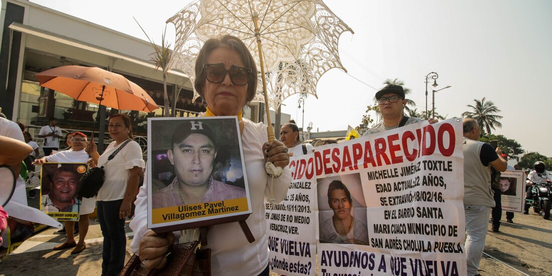 En la imagen de archivo, una marcha en Veracruz, con integrantes del colectivo ‘Solecito’