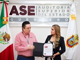 La gobernadora Evelyn Salgado visitó la Auditoría Superior del Estado.