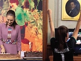 LA PRESIDENTA, ayer, en festejos por
el triunfo del Tri y su cumpleaños