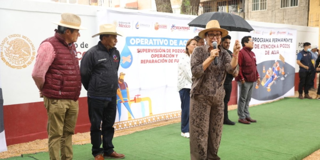 La presidenta municipal Azucena Cisneros Coss reafirmó su compromiso de optimizar los servicios básicos para las familias de Ecatepec.