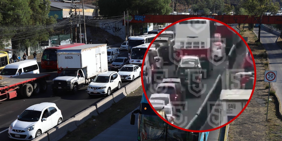 Se registra bloqueo en la autopista México-Pachuca