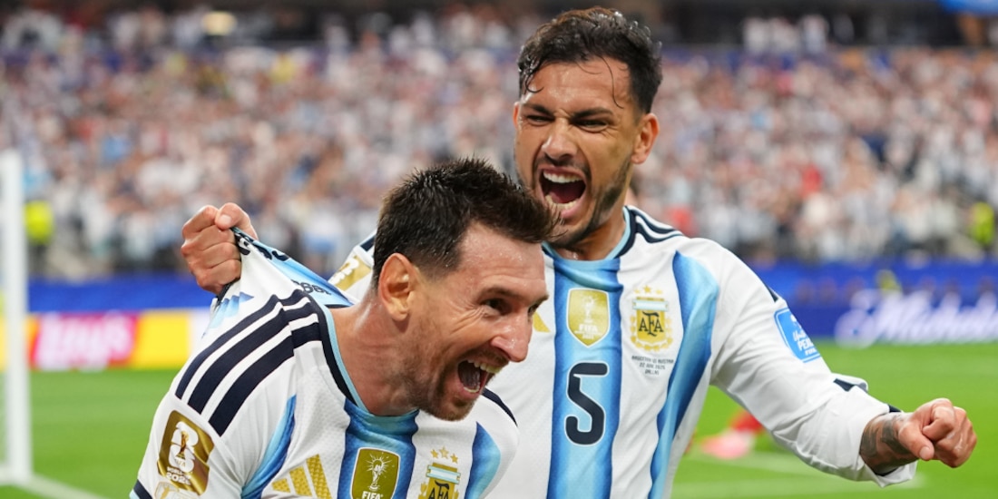 Leo Messi marca doblete ante Austria para ser el máximo goleador.