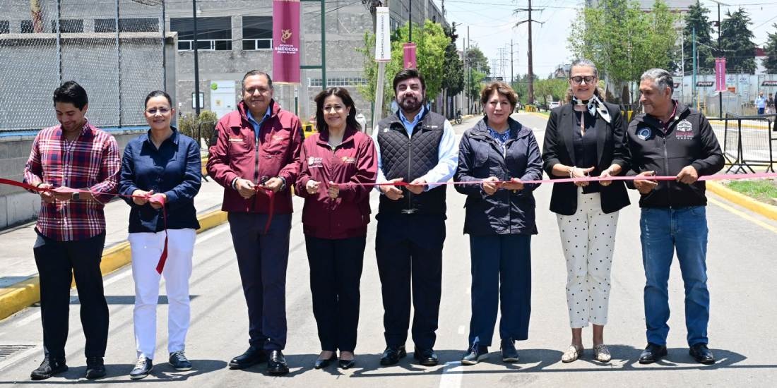 Delfina Gómez entrega mejoramiento urbano de vialidades en Zona Industrial de Toluca.