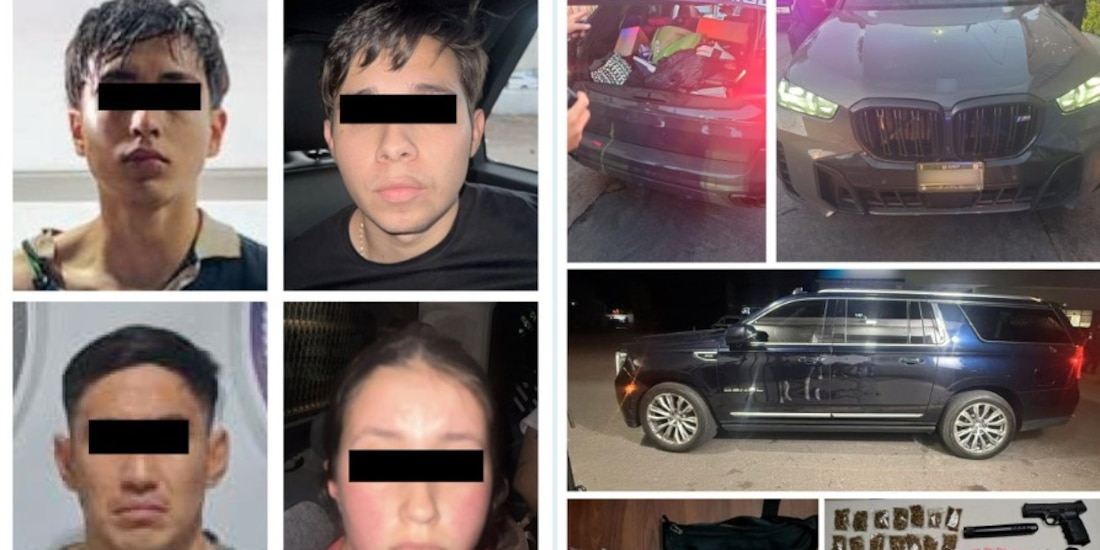 Los detenidos y lo que se les encontró.