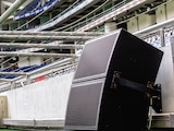 LOS ALTAVOCES instalados en la cancha de Nuevo León durante el certamen.
