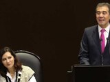 El consejero presidente del INE, Lorenzo Córdova Vianello, durante su comparecencia ante diputados