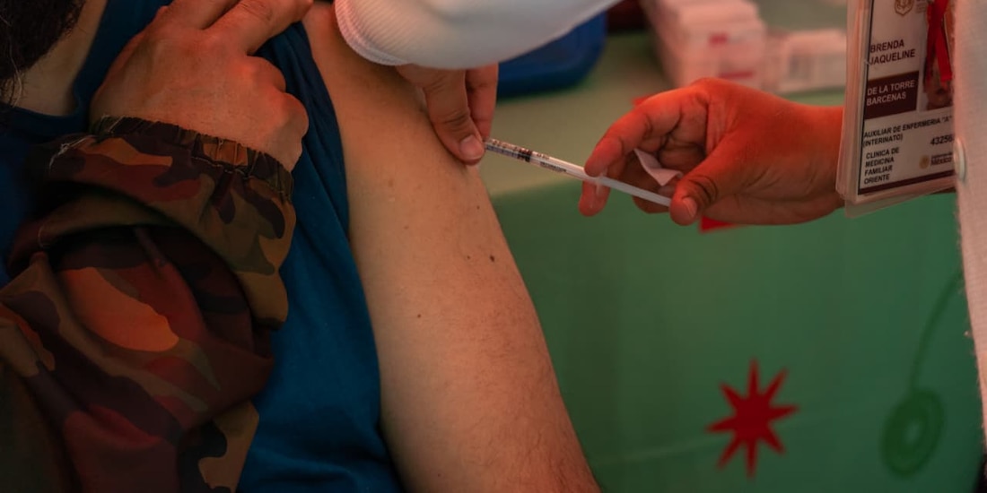 Vacunación contra el sarampión en la Ciudad de México.