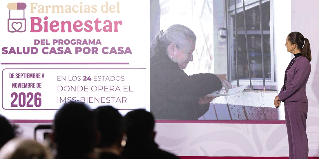 LA MANDATARIA, ayer, en Palacio Nacional