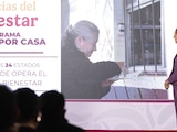 LA MANDATARIA, ayer, en Palacio Nacional