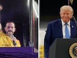 Donald Trump, presidente de EU (der.), felicitó a Abelardo de la Espriella (izq.) por su virtual triunfo en las presidenciales de Colombia.