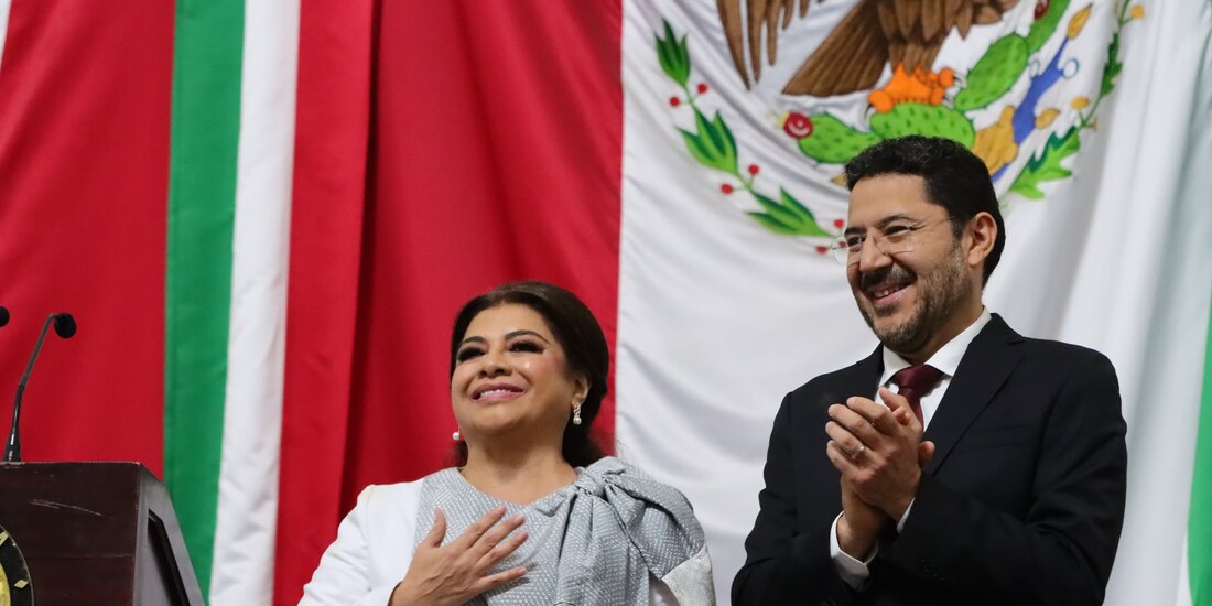 Clara Brugada y Martí Betres.