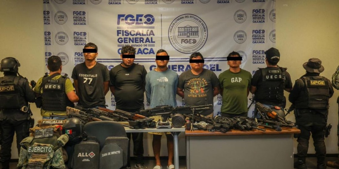 Caen cinco presuntos criminales en Oaxac