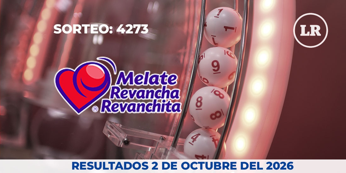Resultados del sorteo 4273 del Melate, Revancha y Revanchita de este 2 de octubre del 2026.