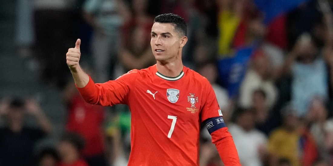 Cristiano Ronaldo celebra un gol con Portugal