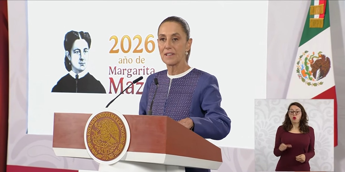 La Presidenta de México este martes en Palacio Nacional.