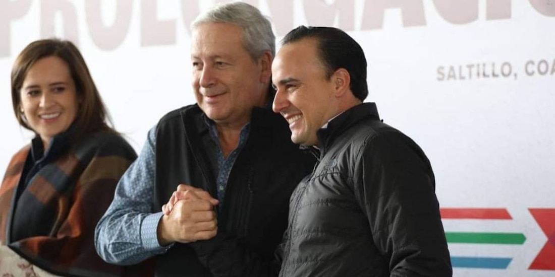 Manolo Jiménez y 'Chema' Fraustro arrancan construcción de la prolongación del bulevar Nazario Ortiz.