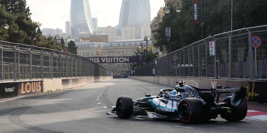 George Russell sale en la pole en el Gran Premio de Azerbaiyán de Fórmula 1